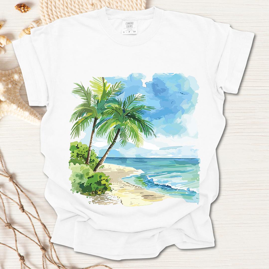 Watercolor Palm Tree T-shirt