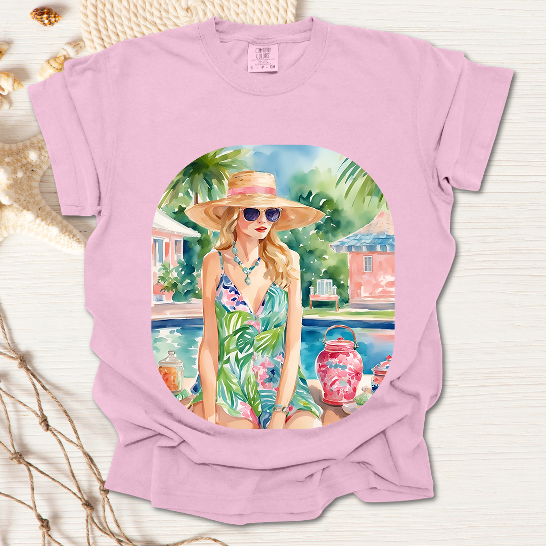 Watercolor Beach Girl T-shirt
