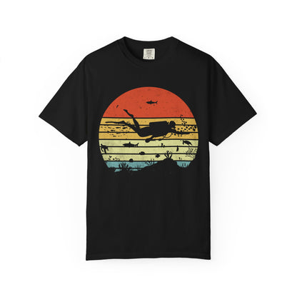 Scuba Diver Retro Tshirt