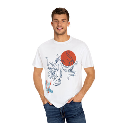 Red Sun Octopus Tshirt
