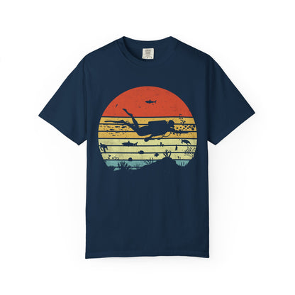 Scuba Diver Retro Tshirt