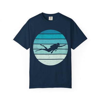 Scuba Diver Deep Blue Tshirt