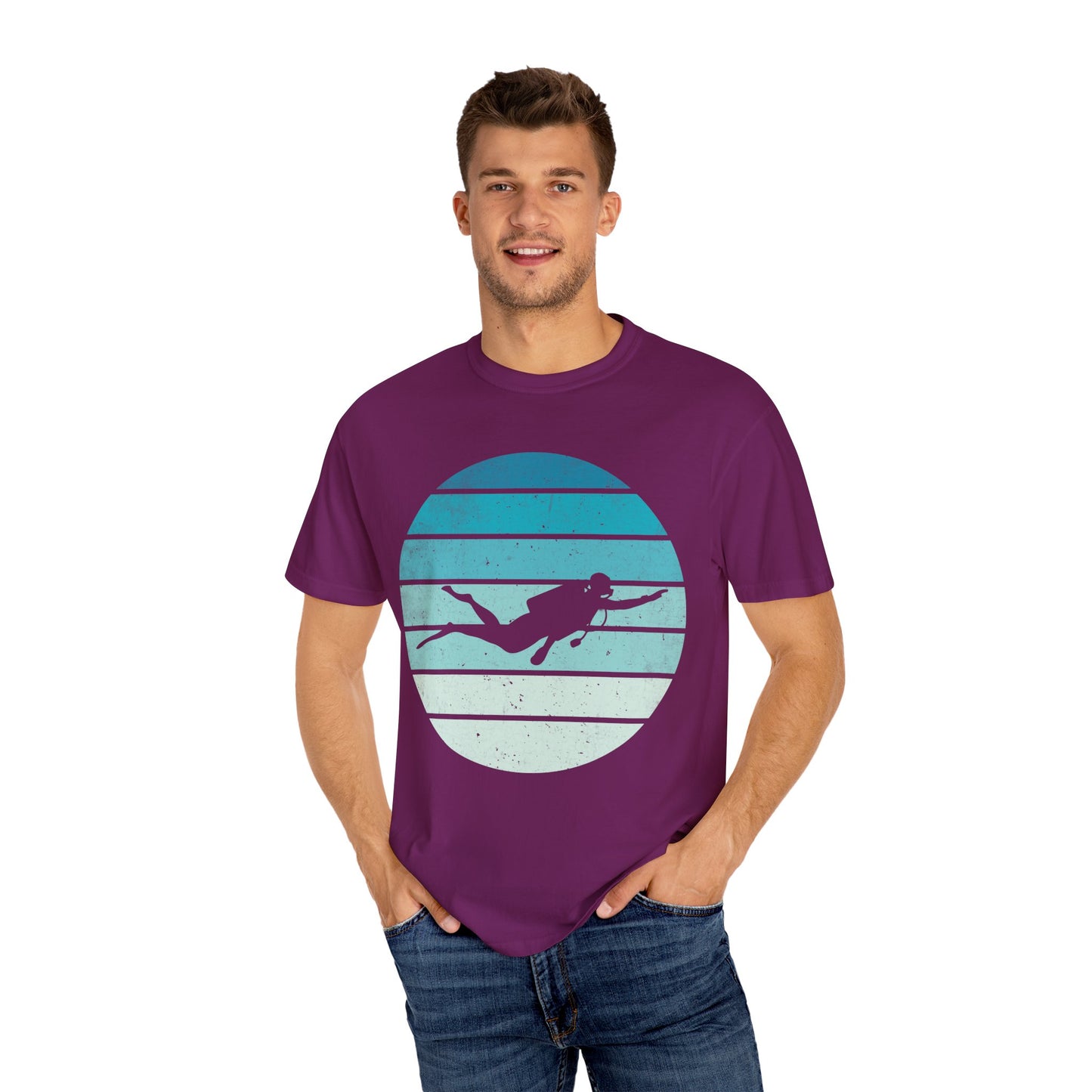 Scuba Diver Deep Blue Tshirt