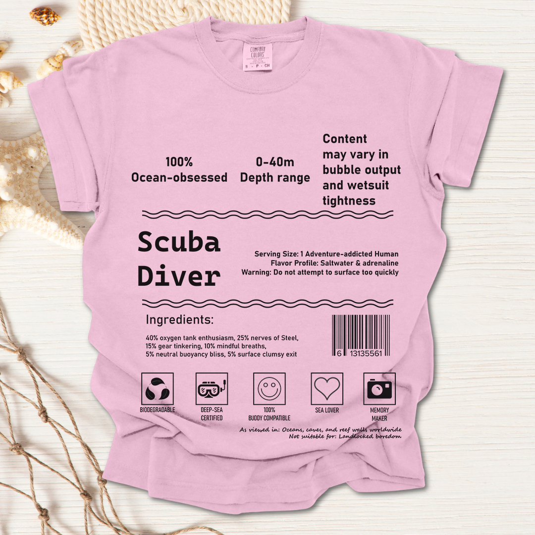 Scuba Diver Description Tshirt