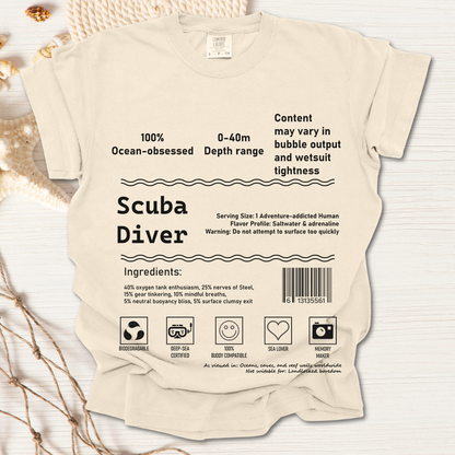 Scuba Diver Description Tshirt