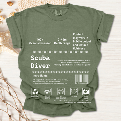 Scuba Diver Description Tshirt