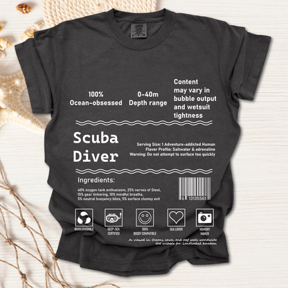 Scuba Diver Description Tshirt