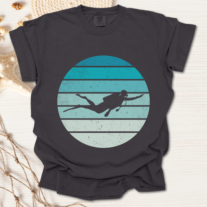 Scuba Diver Deep Blue Tshirt