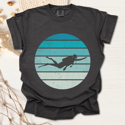 Scuba Diver Deep Blue Tshirt