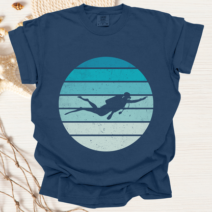 Scuba Diver Deep Blue Tshirt