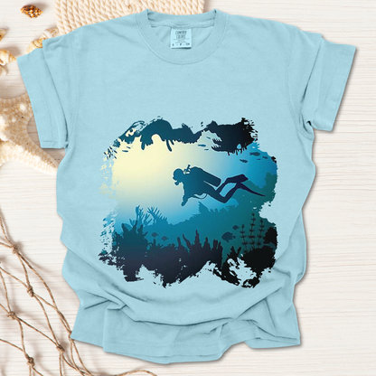 Scuba Diver Scenery Tshirt