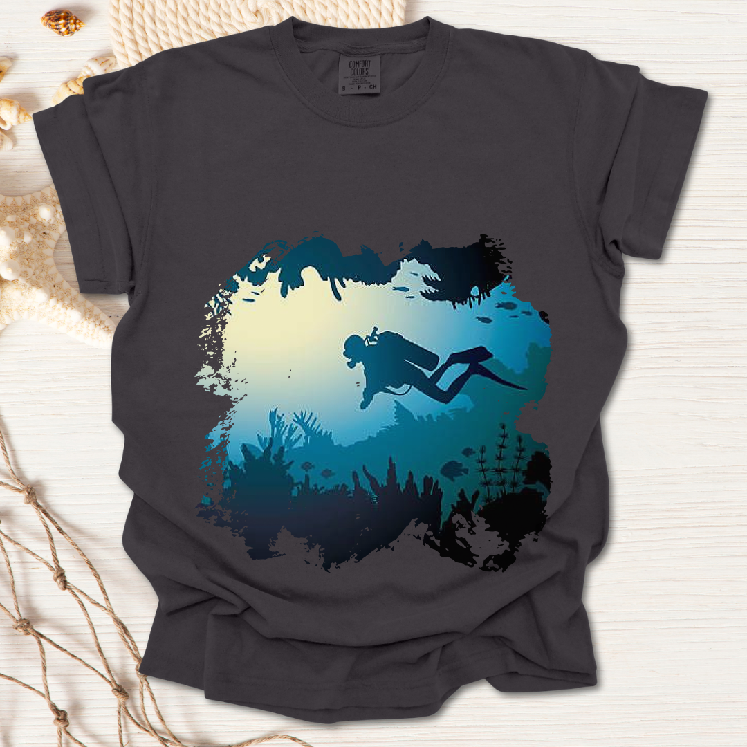 Scuba Diver Scenery Tshirt