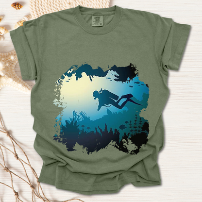 Scuba Diver Scenery Tshirt