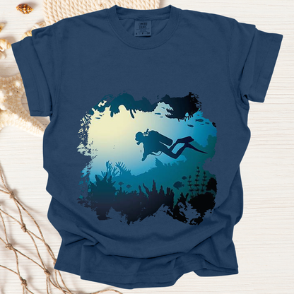 Scuba Diver Scenery Tshirt