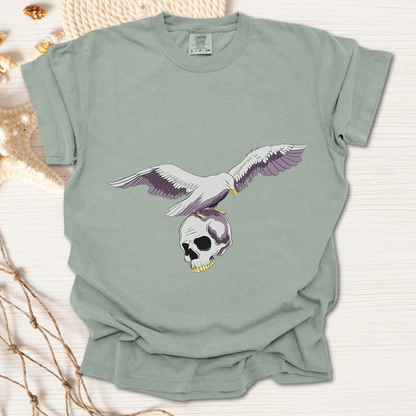 Flying Seagull with Skull Tshirt