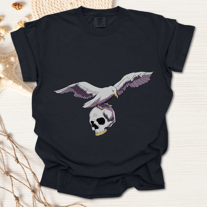 Flying Seagull with Skull Tshirt
