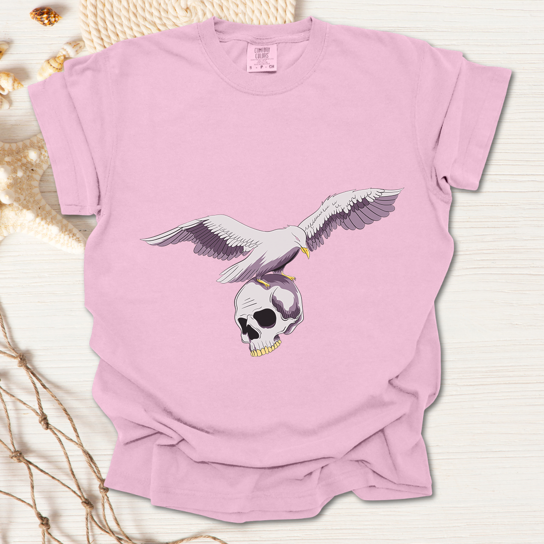 Flying Seagull with Skull Tshirt