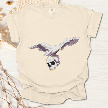 Flying Seagull with Skull Tshirt