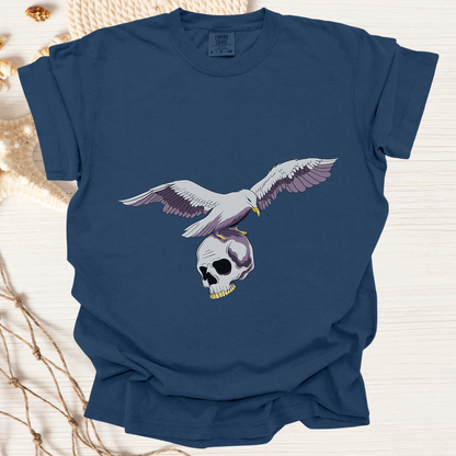 Flying Seagull with Skull Tshirt