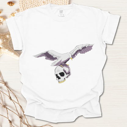 Flying Seagull with Skull Tshirt