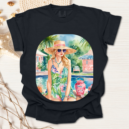 Watercolor Beach Girl T-shirt