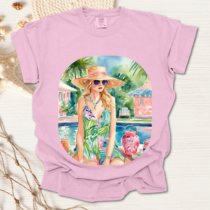 Watercolor Beach Girl T-shirt