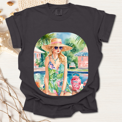 Watercolor Beach Girl T-shirt