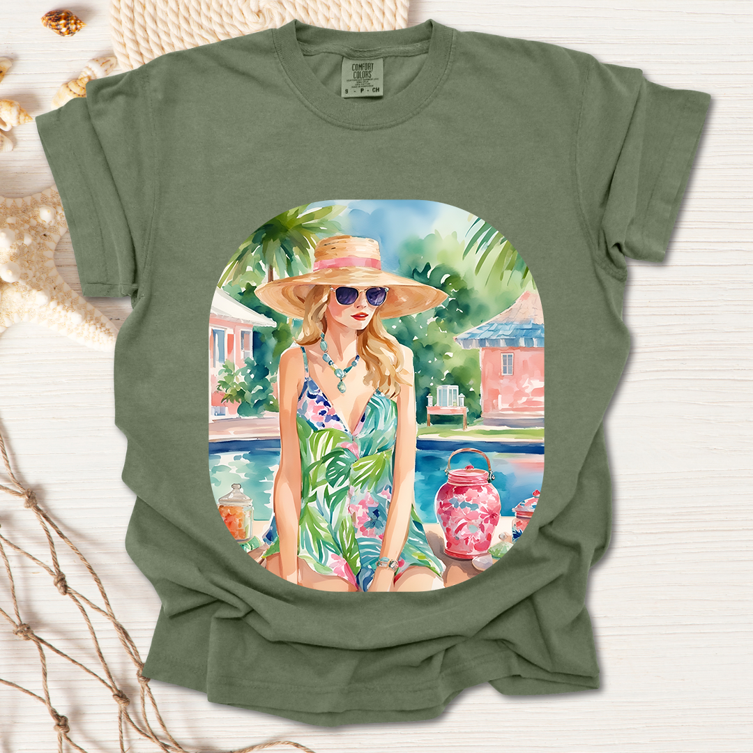 Watercolor Beach Girl T-shirt