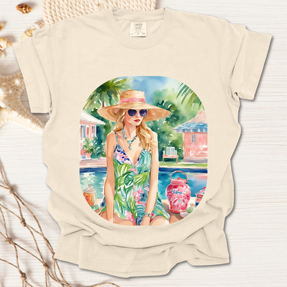 Watercolor Beach Girl T-shirt