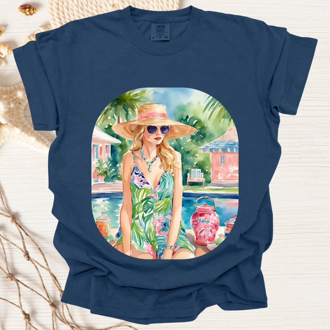 Watercolor Beach Girl T-shirt